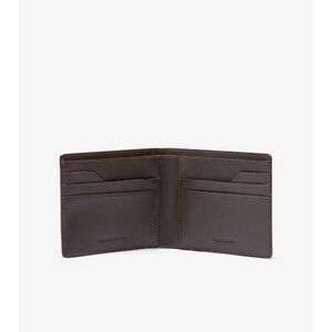 Men's Cole Haan Bifold Compact Slimfold Wallet Brown Leather Classic NEW